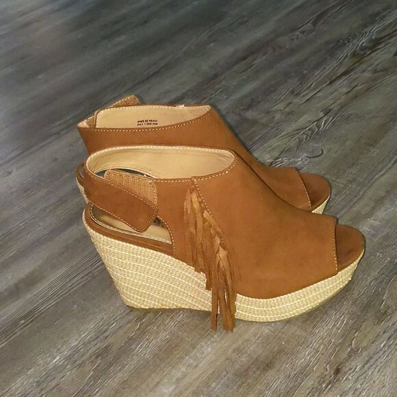 REPORT Neko tassel side tan wedges open toe - Picture 7 of 9